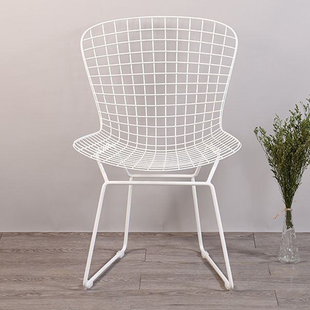Contemporary Metal Dining Armless Chairs Open Back Dining Side Chair for Home Use Clearhalo ' kitchen&dining_furn' 'Dining Chairs' 'Dining Tables & Seating' 'dining_chair' 'furn' 'furn_dining_chair' 'Furniture' 'furniture_dining_chair' 'Kitchen & Dining Furniture' 'kitchen' 1200x1200_b8d487fc-9793-4d32-bcee-999f772caa25