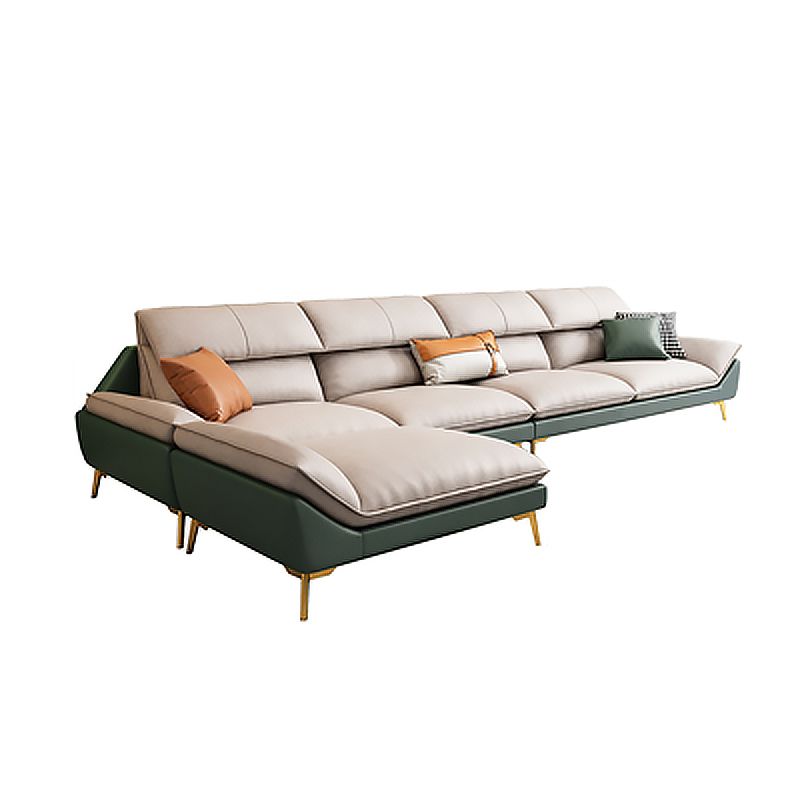 38.18" Tall Faux leather Contemporary Sectional Stain-Resistant Sectional Clearhalo 'furn' 'furn_sectionals' 'Furniture' 'Living Room Furniture' 'Sectionals' 1200x1200_b8d55d04-37e6-44e8-8b21-8839cde548dc