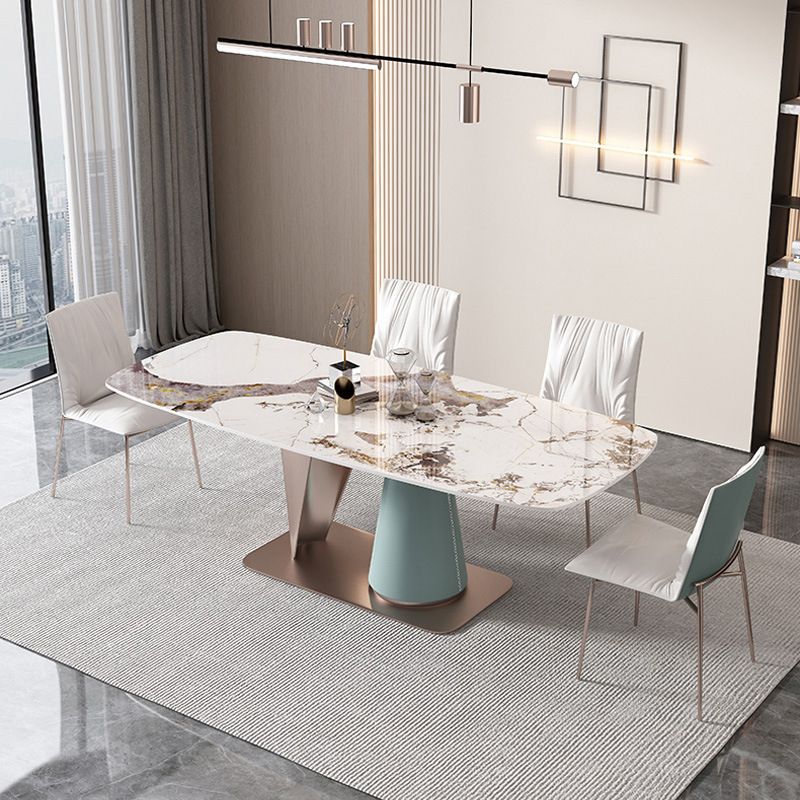 1/4/5/7 stuks rechthoek eetgelegenheidset luxueuze gesinterde stenen top dinette tafel set