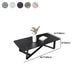Glam Style Slate Top White Gold/black Top Black Metal Footer Coffee Table Clearhalo 'Coffee & Accent Tables' 'Coffee Tables' 'coffee_tables' 'furn' 'furn_coffee_tables' 'Furniture' 'Living Room Furniture' 1200x1200_b8d5d2ae-2924-4cd5-8e4e-26bbfe0e16dd