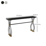 Rectangle Sintered Stone Dining Table Black and Metal Base Bar Table Clearhalo 'Bar Furniture' 'Bar Tables' 'bar_tables' 'furn' 'furn_bar_tables' 'Furniture' 'Kitchen & Dining Furniture' 1200x1200_b8d714b7-b300-4a73-b034-00aac1264a71