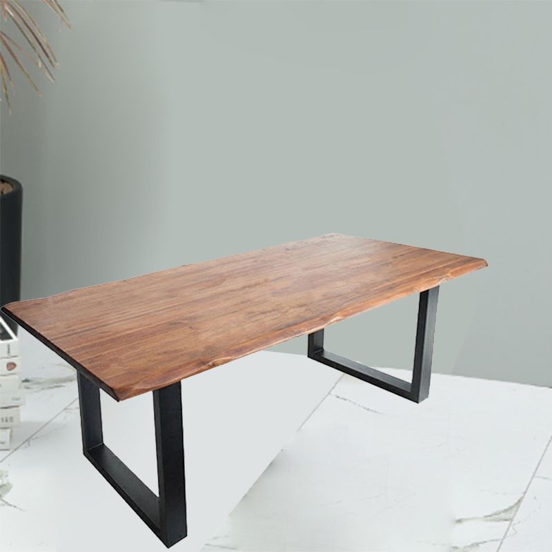 Rectangular Solid Wood Writing Desk Industrial Office Meeting Desk Clearhalo 'furn' 'furn_office_desk' 'Furniture' 'Office Desks' 'Office Furniture' 'office_desk' 1200x1200_b8d76f23-2fdd-4446-9bae-6ed878dcf066