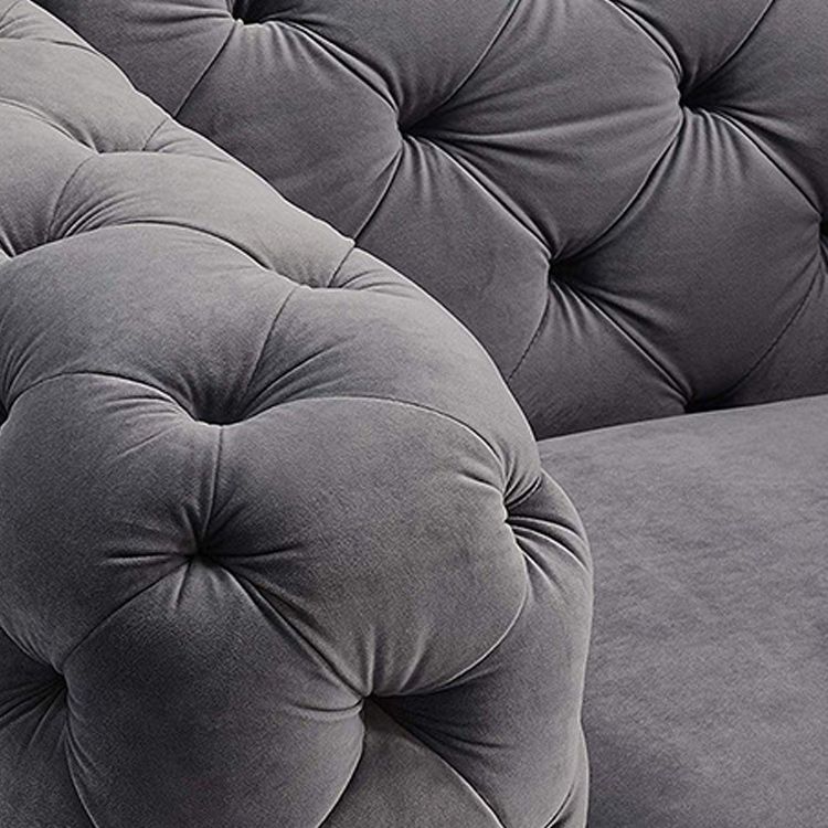 Contemporary Tufted Back Sofa with Tuxedo Arm for Livingroom