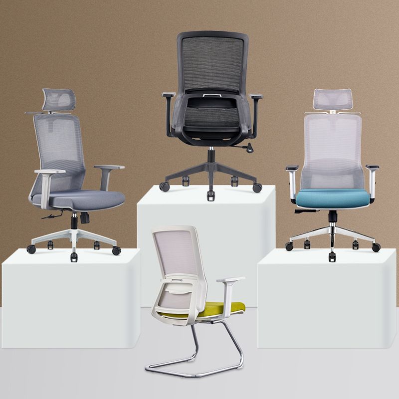 Contemporary Adjustable Arms Office Chair Gray Back Mesh Chair Clearhalo 'furn' 'furn_office_chair' 'Furniture' 'Office Chairs' 'Office Furniture' 'office_chair' 1200x1200_b8d8a6b0-6896-4cd7-940b-e13beed37bb5