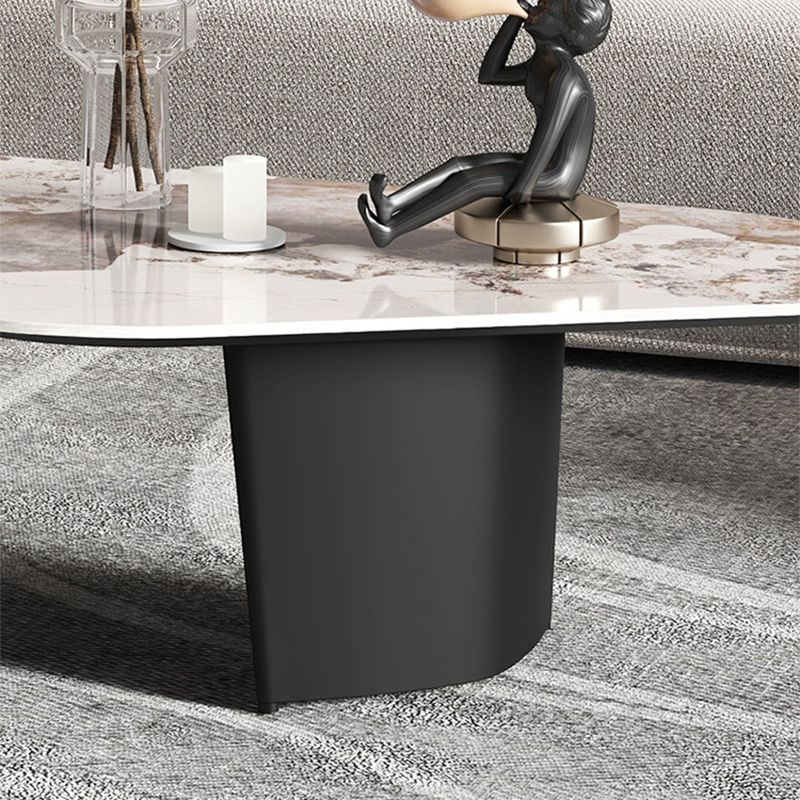 Glam Irregular Slate Top Cocktail Table Sled 15.7" H Coffee Table Clearhalo 'Coffee & Accent Tables' 'Coffee Tables' 'coffee_tables' 'furn' 'furn_coffee_tables' 'Furniture' 'Living Room Furniture' 1200x1200_b8d8aa11-05af-405b-a3d0-3c63f7d94d33