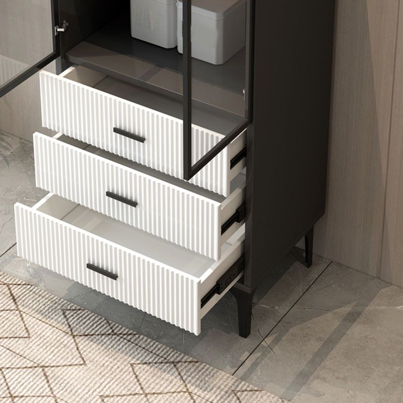 Panneau de la plate-forme du côté glamour Boucheron en bois avec porte et tiroir pour salle à manger