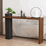 Solid Wood Rectangle Console Table 33.46-inch Tall Accent Table for Hall Clearhalo 'Console Tables' 'console_tables' 'Entry & Mudroom Furniture' 'furn' 'furn_console_tables' 'Furniture' 1200x1200_b8d91a00-7268-4f86-9287-0d45dabc7990