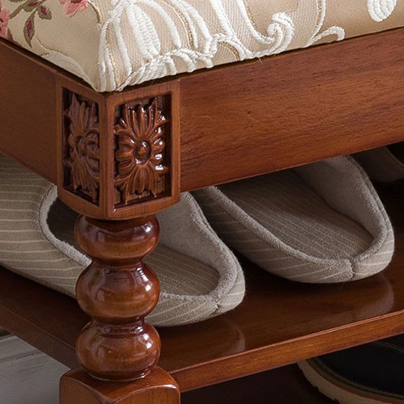 Mid-Century Modern Rubberwood Seating Bench Rectangle Shoe Storage Entryway Bench Clearhalo 'Benches' 'Chairs & Seating' 'furn' 'furn_benches' 'Furniture' 'Living Room Furniture' 1200x1200_b8dab5d2-cecd-4133-b5e8-37e40b2a1023