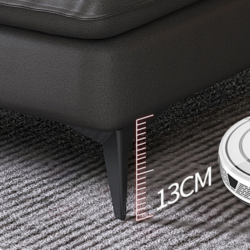 Vintage Sewn Pillow Back Sofa & Chaise 4-seat Faux Leather Sofa Clearhalo 'furn' 'furn_sectionals' 'Furniture' 'Living Room Furniture' 'Sectionals' 1200x1200_b8dbeec7-caad-4b9d-a45e-0546bd06f60d