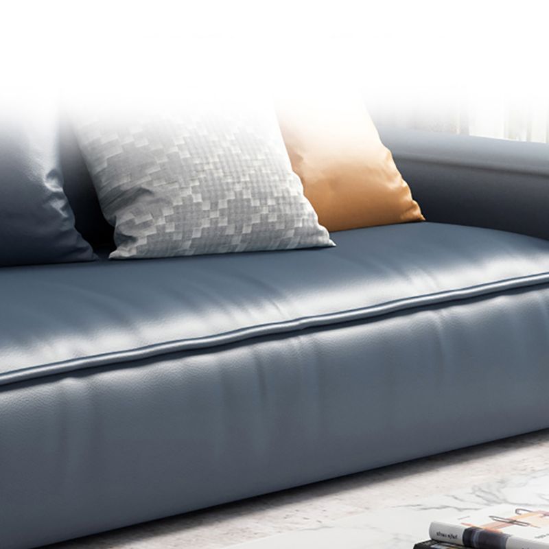 Noordse stationaire faux leer verzonken arm woonkamer sofa chaise