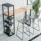 Bar Height Pub Table Glam Rectangle Solid Wood Bar Table with Storage Clearhalo 'Bar Furniture' 'Bar Tables' 'bar_tables' 'furn' 'furn_bar_tables' 'Furniture' 'Kitchen & Dining Furniture' 1200x1200_b8dc7005-3d64-4563-84ed-da237d169056