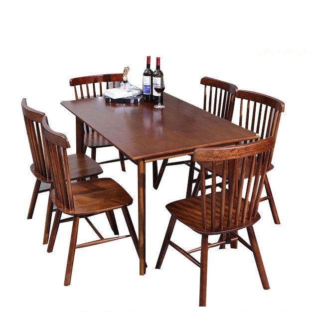 Contemporary Coffee Shop Wood Side Chair Matte Finish Slat Back Dining Chair Clearhalo ' kitchen&dining_furn' 'Dining Chairs' 'Dining Tables & Seating' 'dining_chair' 'furn' 'furn_dining_chair' 'Furniture' 'furniture_dining_chair' 'Kitchen & Dining Furniture' 'kitchen' 1200x1200_b8dcab95-df36-40d8-8a6f-2c19d1fab667