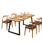 Industrial 1/2/5 Pieces Furniture Solid Wood Rectangle Dining Table Set in Brown