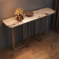 Tavolo console contemporanea a forma di rettangolo bianco tavolo da divano console in pietra bianca/nera