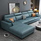 Faux Leather L-Shape Sectional Recessed Arm Sofa and Chaise with Pillowed Back Cushions Clearhalo 'furn' 'furn_sectionals' 'Furniture' 'furniture_sectionals' 'kitchen' 'kitchen_sectionals' 'Living Room Furniture' 'Sectionals' 1200x1200_b8e0e836-c607-415c-8449-ef31a7634359