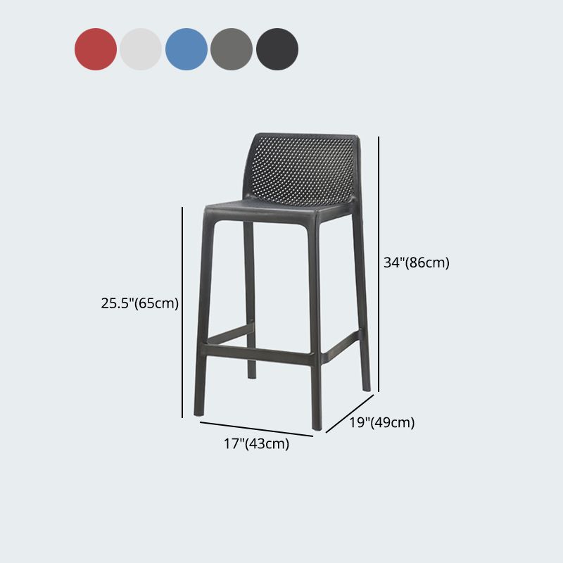Modern Style Bar-stool Plastic Counter Bar Stool for Kitchen Bar with Plastic Legs Clearhalo 'Bar Furniture' 'Bar Stools' 'bar_stools' 'furn' 'furn_bar_stools' 'Furniture' 'furniture_bar_stools' 'Kitchen & Dining Furniture' 1200x1200_b8e21733-24dc-431e-ac1f-a49a404c35b6
