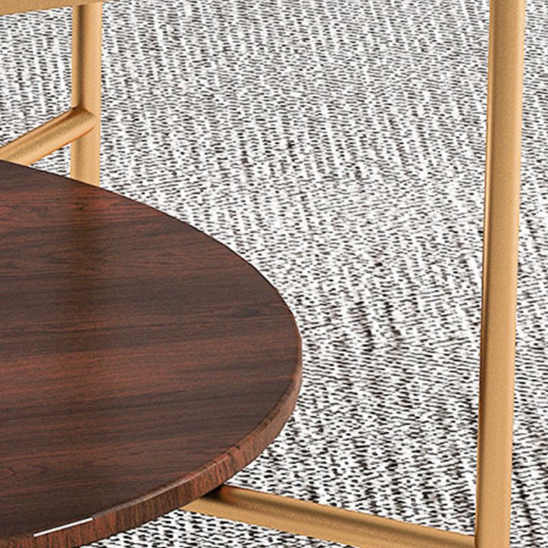 Contemporary 3 Legs Glass with Storage Shelf Round Single Coffee Table Clearhalo 'Coffee & Accent Tables' 'Coffee Tables' 'coffee_tables' 'furn' 'furn_coffee_tables' 'Furniture' 'Living Room Furniture' 1200x1200_b8e27f64-ef33-4e2a-af29-d27b7a8f026b