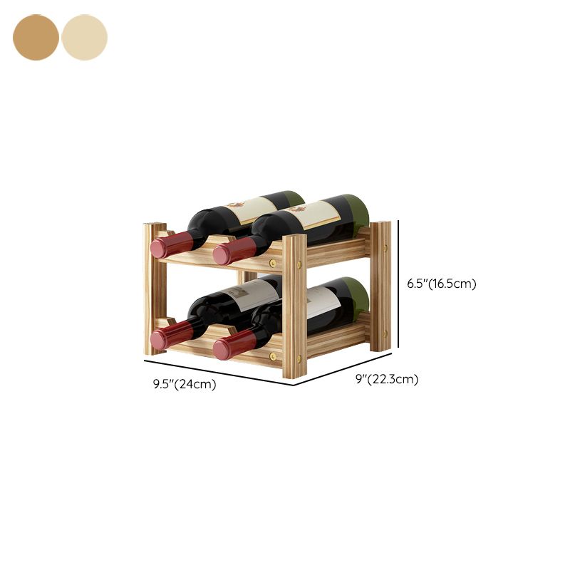 Modern Countertop Wine Bottle Holder Pine Bottle Wine Rack with Shelf Clearhalo 'furn' 'furn_wine_racks' 'Furniture' 'Kitchen & Dining Furniture' 'Wine Racks' 'wine_racks' 1200x1200_b8e38f73-890f-4eed-8449-33a1f2cb7d5a