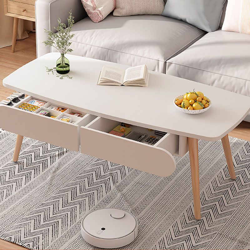 Modern Wooden Rectangular/Geometric Coffee Table with Storage Cocktail Table Clearhalo 'Coffee & Accent Tables' 'Coffee Tables' 'coffee_tables' 'furn' 'furn_coffee_tables' 'Furniture' 'furniture_coffee_tables' 'Living Room Furniture' 1200x1200_b8e3b458-6399-4410-a415-be92ece992b6