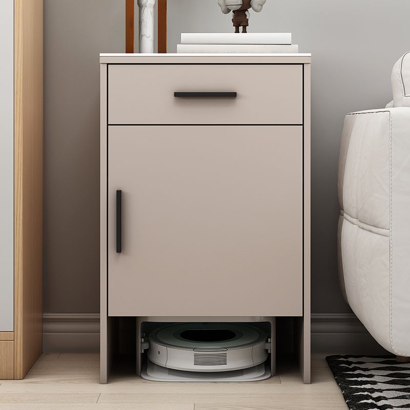 Modern Stone Top Accent Cabinet with Drawer Storage Cabinet 18.9" Long Clearhalo 'Cabinets & Chests' 'cabinets_chests' 'furn' 'furn_cabinets_chests' 'Furniture' 'Living Room Furniture' 1200x1200_b8e3c680-5cc3-456a-ada6-bdf6fba729b5