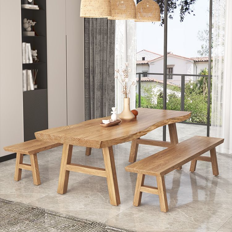 Modern 1/2/3/5/6 Pieces Rectangle Dining Set Solid Wood Dining Table with Chairs Clearhalo 'Dining Room Sets' 'Dining Tables & Seating' 'dining_room_set' 'furn' 'furn_dining_room_set' 'Furniture' 'furniture_dining_room_set' 'Kitchen & Dining Furniture' 'kitchen&dining_furn' 'kitchen' 1200x1200_b8e77172-56bd-41e8-8595-1bc28d56b00d
