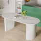 Sintered Stone Top White Table for Restaurant Modern Kitchen Table with Double Pedestal Clearhalo 'Dining Tables & Seating' 'Dining Tables' 'dining_table' 'furn' 'furn_dining_table' 'Furniture' 'furniture_dining_table' 'Kitchen & Dining Furniture' 'kitchen' 'kitchen_dining_table' 1200x1200_b8e79b09-34cf-42e9-9203-b380eb6b870e