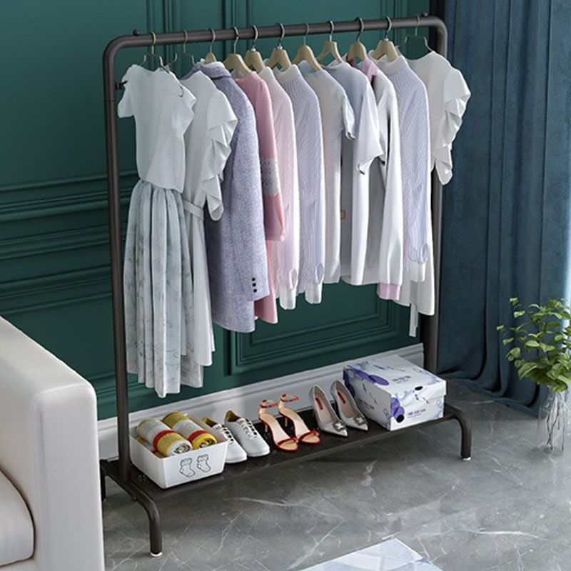 Estante de pelaje de estilo industrial estante de pelaje de pie metálico con estantes