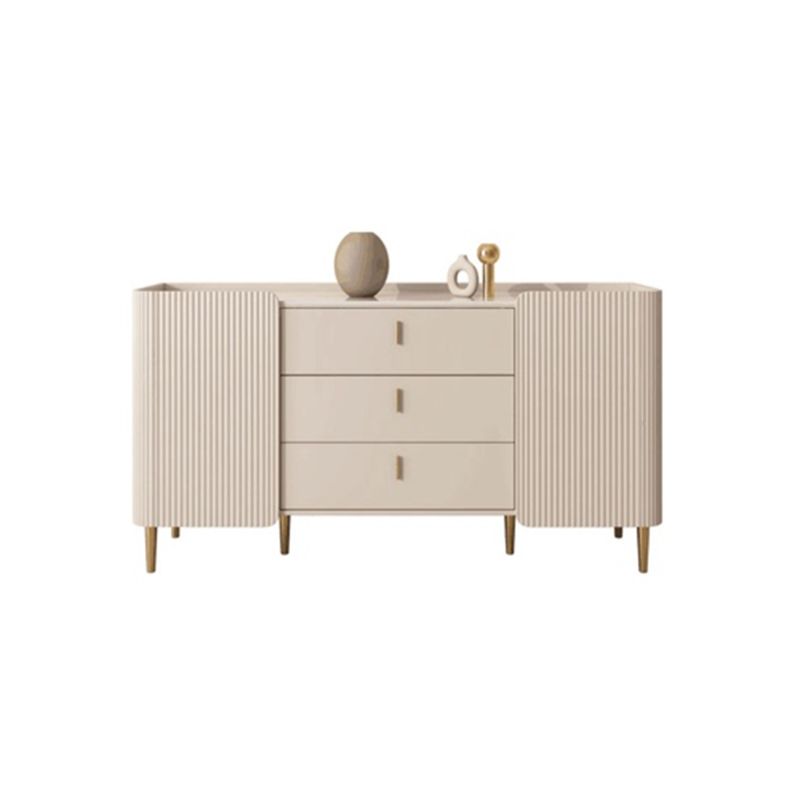 White Buffet Sideboard Dining Room Credenza with Drawers and Storage Clearhalo 'buffet_sideboard' 'Buffets & Sideboards' 'furn' 'furn_buffet_sideboard' 'Furniture' 'Kitchen & Dining Furniture' 1200x1200_b8e8f257-41b0-449b-800b-9fbff22be6d4