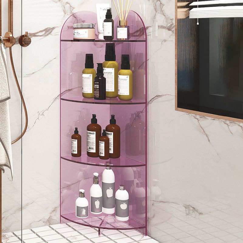 Modern Style Closed Back Bookshelf Corner Acrylic Bookcase with Triangle Shelves Clearhalo 'Bookcases' 'furn' 'furn_bookcases' 'Furniture' 'Office Furniture' 1200x1200_b8e9e191-a4a0-4a84-9c08-c0535c451705