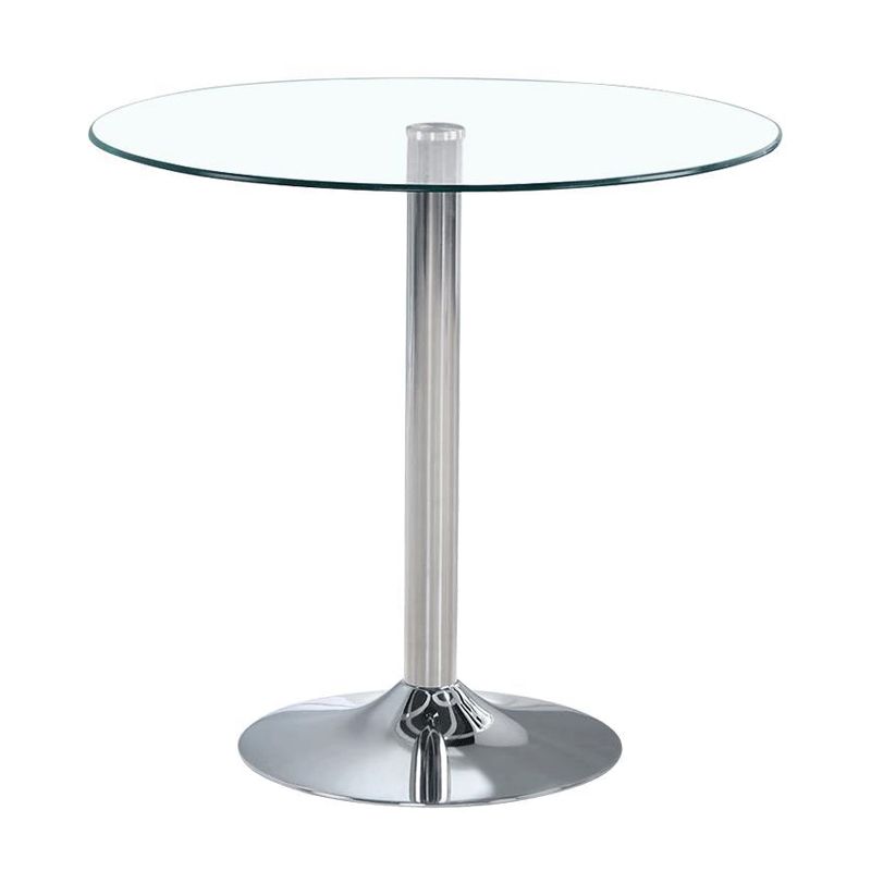 Contemporary Round Dining Room Table Tempered Glass Table with Tulip Base Clearhalo ' dining_table' 'Dining Tables & Seating' 'Dining Tables' 'furn' 'furn_dining_table' 'Furniture' 'furniture_dining_table' 'Kitchen & Dining Furniture' 'kitchen&dining_furn' 'kitchen' 'kitchen_dining_table' 1200x1200_b8eb2b48-d60f-428a-a2a1-3f09d8dbf01b