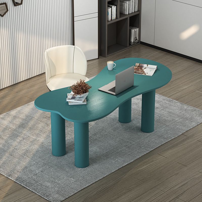 Bureau industriel vert en bois de cendres et bureau d'écriture en bois artificiel pour chambre à coucher