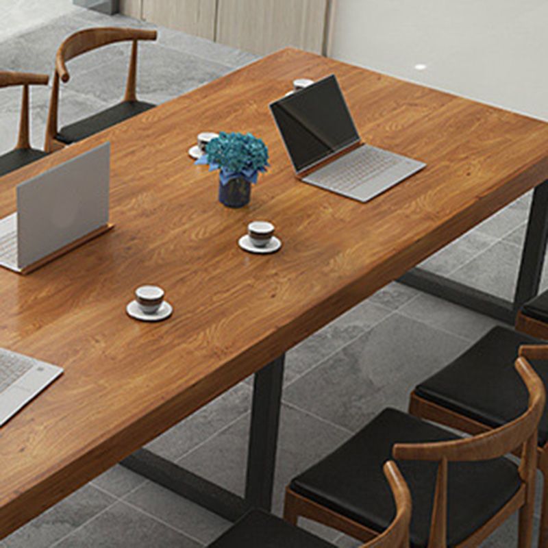 Escritorio de oficina contemporáneo escritorio de escritura rectangular en natural