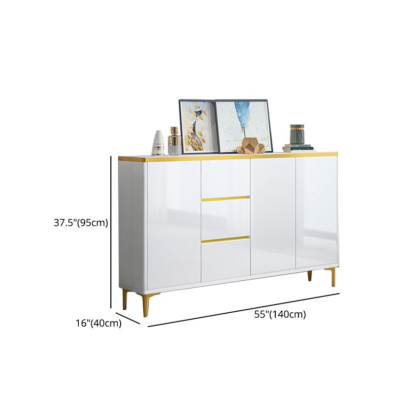 Server da pranzo bianco contemporaneo prodotto in legno regolabile server