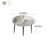 Sintered Stone Dining Table Modern Kitchen Furniture with 4 Metal Legs