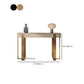 14 inch Wide Glam Console Table Stone Half Moon Accent Table