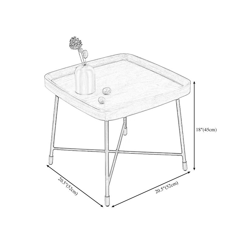Nordic Round/Rectangle/Triangle Coffee Table Wood Cross Legs Cocktail Table Clearhalo 'Coffee & Accent Tables' 'Coffee Tables' 'coffee_tables' 'furn' 'furn_coffee_tables' 'Furniture' 'furniture_coffee_tables' 'Living Room Furniture' 1200x1200_b8f0b387-8101-48b3-a3a3-069ad75198de