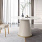 Round Traditional Luxury Dining Room Table White Sintered Stone Table with White Pedestal Base Clearhalo ' dining_table' 'Dining Tables & Seating' 'Dining Tables' 'furn' 'furn_dining_table' 'Furniture' 'furniture_dining_table' 'Kitchen & Dining Furniture' 'kitchen&dining_furn' 'kitchen' 'kitchen_dining_table' 1200x1200_b8f0f369-f067-4d80-9c07-2ed2bcab549f