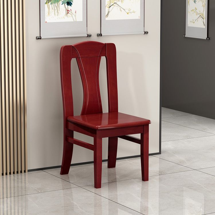 Contemporary Dining Room Rubberwood Slat Back Armless Dining Chair Clearhalo 'Dining Chairs' 'Dining Tables & Seating' 'dining_chair' 'furn' 'furn_dining_chair' 'Furniture' 'Kitchen & Dining Furniture' 1200x1200_b8f11b1c-b87f-45bf-b0e0-0a27224f826d