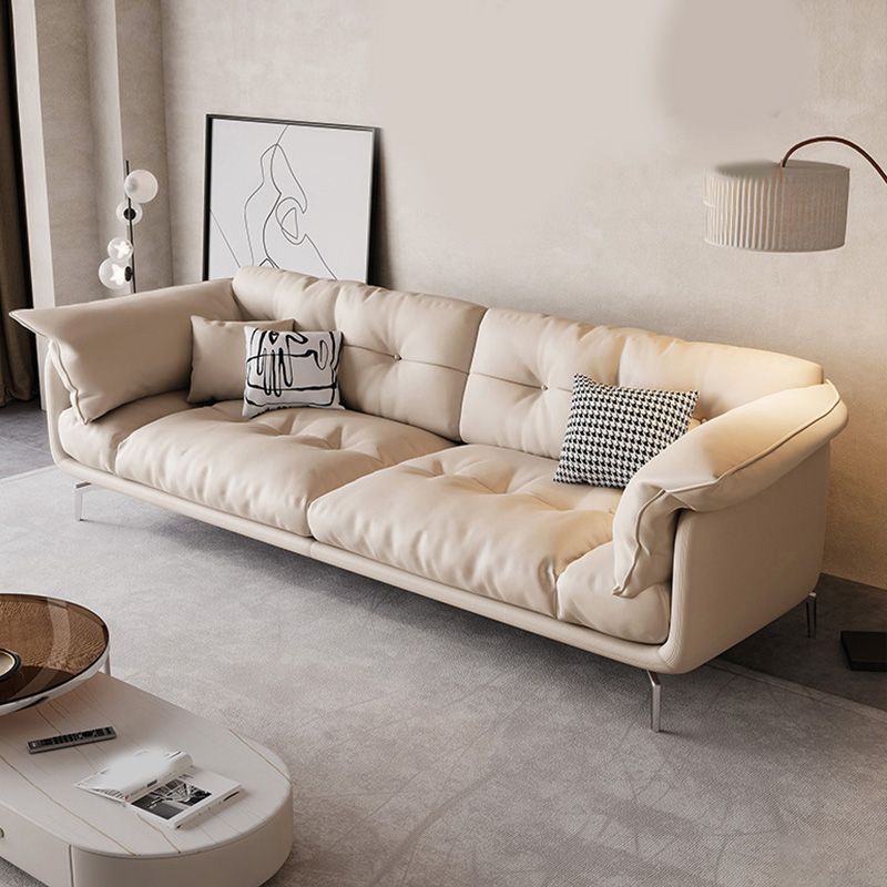 現代的なフェイクレザーリビングルーム用の髪のピン脚ソファソファソファー