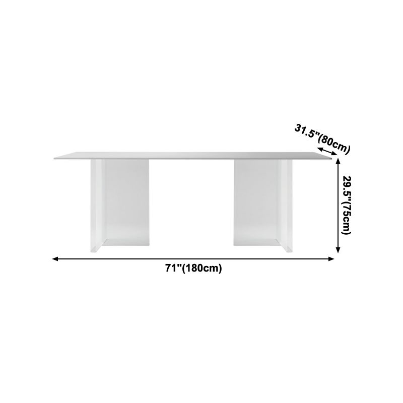 Modern White Dining Table Rectangle Sintered Stone Dining Table with Acrylic Base for Kitchen Clearhalo ' dining_table' 'Dining Tables & Seating' 'Dining Tables' 'furn' 'furn_dining_table' 'Furniture' 'furniture_dining_table' 'Kitchen & Dining Furniture' 'kitchen&dining_furn' 'kitchen' 'kitchen_dining_table' 1200x1200_b8f31d61-a5f8-4e1b-818c-264c9c8da5f1