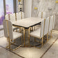 Metal Traditional Luxury Rectangle Indoor Table Sintered Stone Top Table with Legs Clearhalo ' dining_table' 'Dining Tables & Seating' 'Dining Tables' 'furn' 'furn_dining_table' 'Furniture' 'furniture_dining_table' 'Kitchen & Dining Furniture' 'kitchen&dining_furn' 'kitchen' 'kitchen_dining_table' 1200x1200_b8f73270-c86d-415d-ba8e-e8910ede33fa