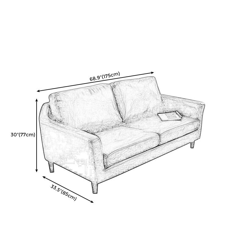 Transitional Faux Leather Flared Arm Sofa with 2 Pillows for Living Room Clearhalo 'furn' 'furn_sofas' 'Furniture' 'furniture_sofas' 'kitchen' 'kitchen_sofas' 'Living Room Furniture' 'Sofa' 'sofas' 1200x1200_b8f8001c-9723-4b05-abc1-c62ce477871b