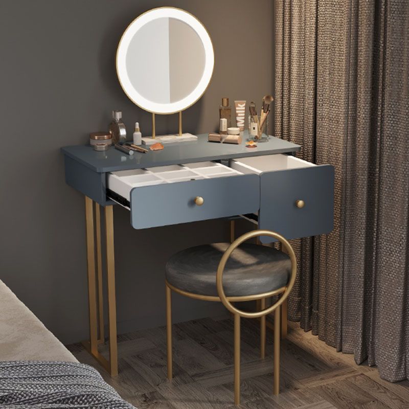 モダンなバニティメイクアップテーブルセットダブルドロワードレッシングテーブル