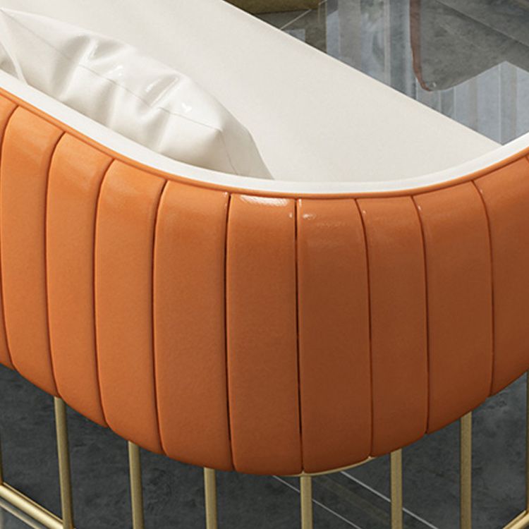 Divano di divano resistente al braccio in pelle in pelle finta per soggiorno