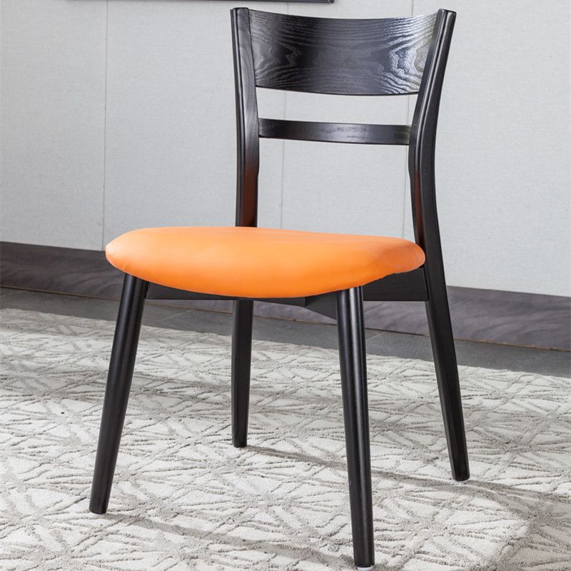 Industrial Home Open Back Chair Matte Finish Wood Dining Chair Clearhalo 'Dining Chairs' 'Dining Tables & Seating' 'dining_chair' 'furn' 'furn_dining_chair' 'Furniture' 'Kitchen & Dining Furniture' 1200x1200_b8fabb7a-73af-4e6b-ae46-312f2d78d3ed