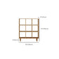 Modern Style Open Back Bookshelf Solid Wood Bookcase with Shelves