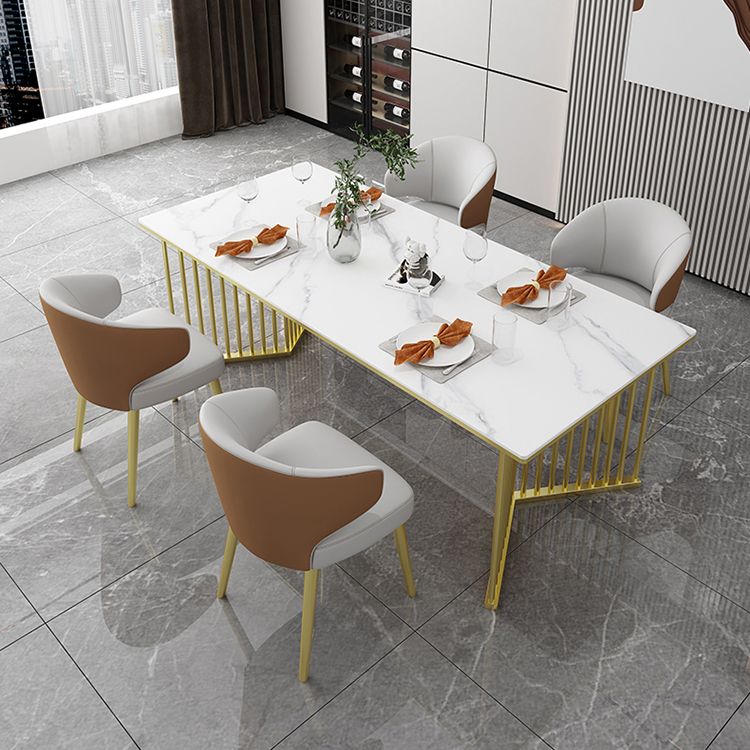 Sintered Stone Dining Table Traditional Luxury Rectangle Dining Table with Gold Frame Clearhalo ' dining_table' 'Dining Tables & Seating' 'Dining Tables' 'furn' 'furn_dining_table' 'Furniture' 'furniture_dining_table' 'Kitchen & Dining Furniture' 'kitchen&dining_furn' 'kitchen' 'kitchen_dining_table' 1200x1200_b8fc0e5b-e436-43a6-80f5-3e96d322fe0f