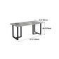 Industrial Grey Table for Restaurant Rectangle Dining Table with Double Pedestal Clearhalo 'Dining Tables & Seating' 'Dining Tables' 'dining_table' 'furn' 'furn_dining_table' 'Furniture' 'furniture_dining_table' 'Kitchen & Dining Furniture' 'kitchen' 'kitchen_dining_table' 1200x1200_b8fda2fc-74a7-42af-8a80-fa1e341d8ef7