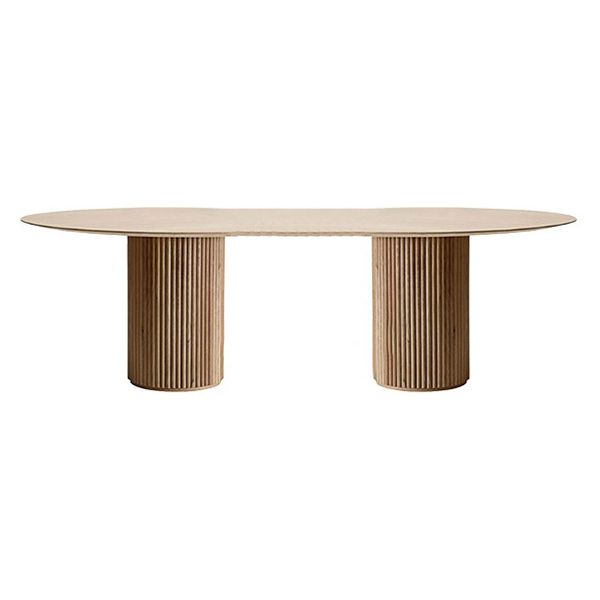 Solid Wood Contemporary Oval Indoor Table Wood Top Table for Dining Room and Kitchen Clearhalo ' dining_table' 'Dining Tables & Seating' 'Dining Tables' 'furn' 'furn_dining_table' 'Furniture' 'furniture_dining_table' 'Kitchen & Dining Furniture' 'kitchen&dining_furn' 'kitchen' 'kitchen_dining_table' 1200x1200_b8fe631d-a89d-4873-8e1b-bca5a3200b86