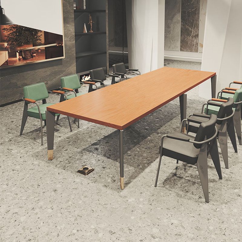 Escritorio de escritura rectangular industrial escritorio de oficina con patas de metal